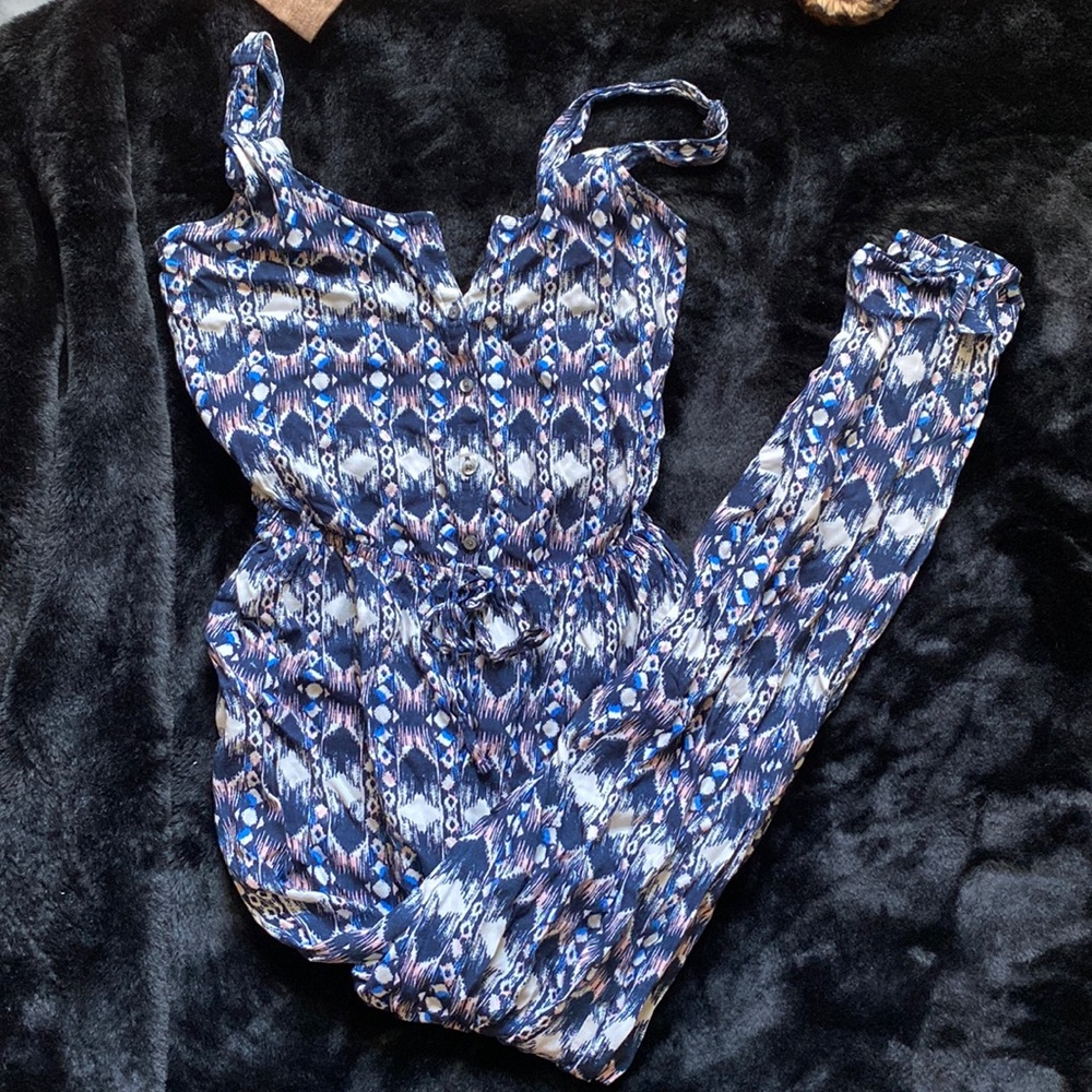 womens multi pattern jumpsuit
